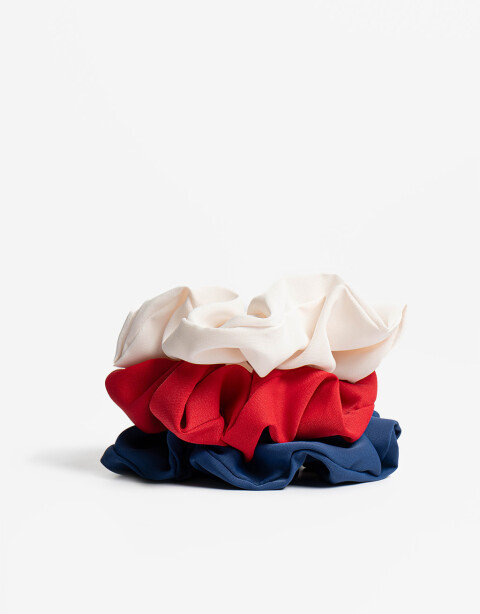 Skunzies Lisas Set De Scrunchies College - Combinacion Tricolor