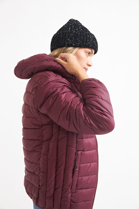 Campera inflada Unisex Borra de vino