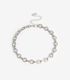 Collares Cortos Metal Plateado Rodio