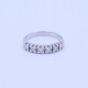 Anillo medio sin fin oro 18k blanco con brillantes engarce 4 puntas Anillo medio sin fin oro 18k blanco con brillantes engarce 4 puntas