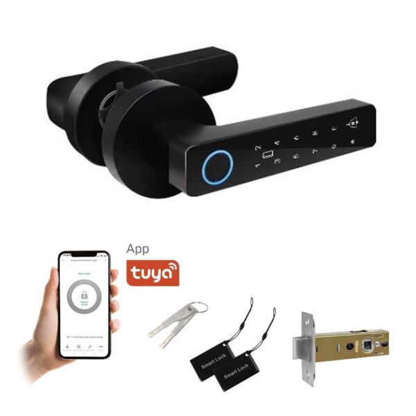 Cerradura Digital Inteligente Tuya Tarjeta Huella TUYA SMART CERRADURA PESTILLO OS478TYF