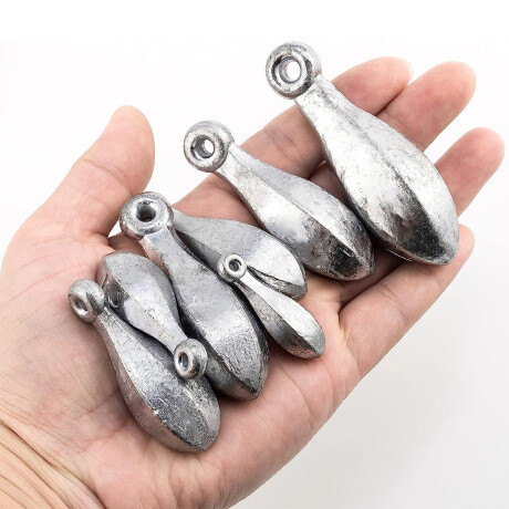 Set x100 Plomada Pesca Pera o Gota Piraña Coast Cpg008020