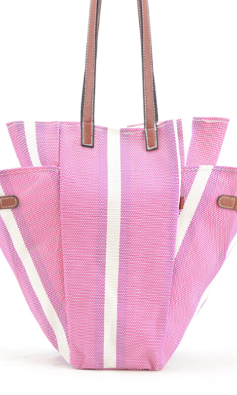 BOLSA MATERA AFRODITA FUCSIA Y BLANCO