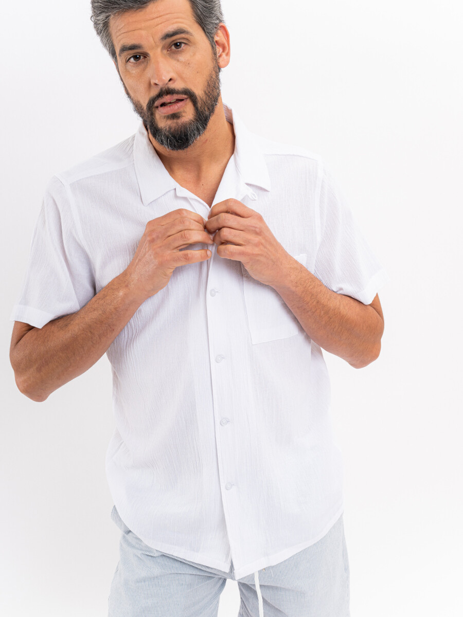 Camisa m/c bambula - blanca 