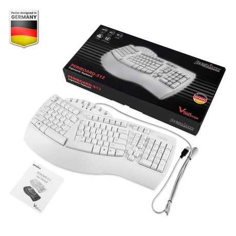 Teclado Ergonómico Usb Perixx 512 Multimedia 001