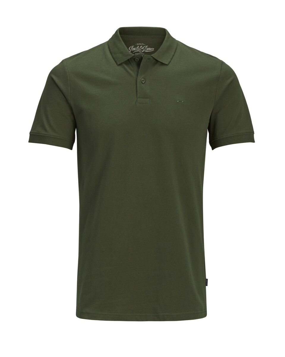 Camiseta Basic Polo Clásica - Olive Night 