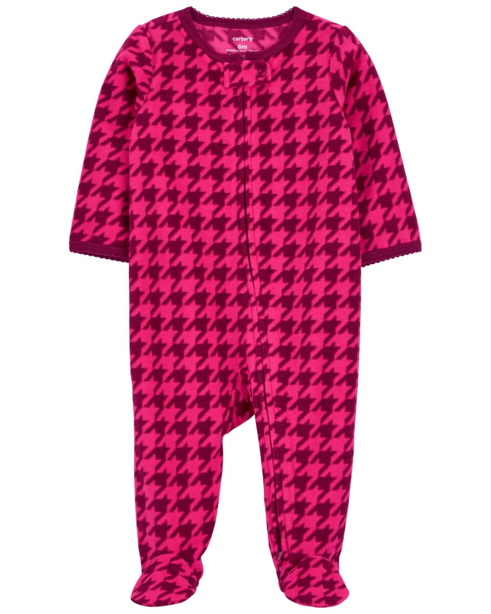 Pijama una pieza de micropolar con pie, diseño pied de pool 