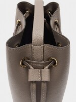 Bolso Bandolera Con Cordón taupe