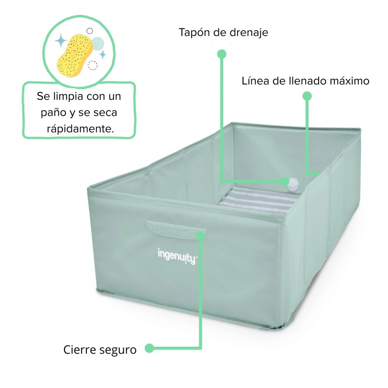Bañera de Viaje Plegable Ingenuity Tuckaway Bañera de Viaje Plegable Ingenuity Tuckaway