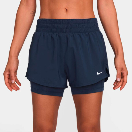 Short Nike One Wo Dri-Fit Alto-Rise 3'' 2-In-1 De Mujer Azul