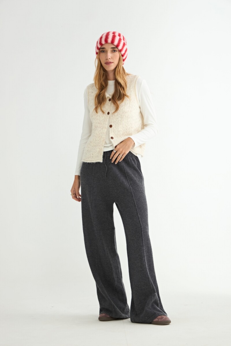 PANTALÓN TEJIDO TULIPA T1 - GRIS OSCURO 