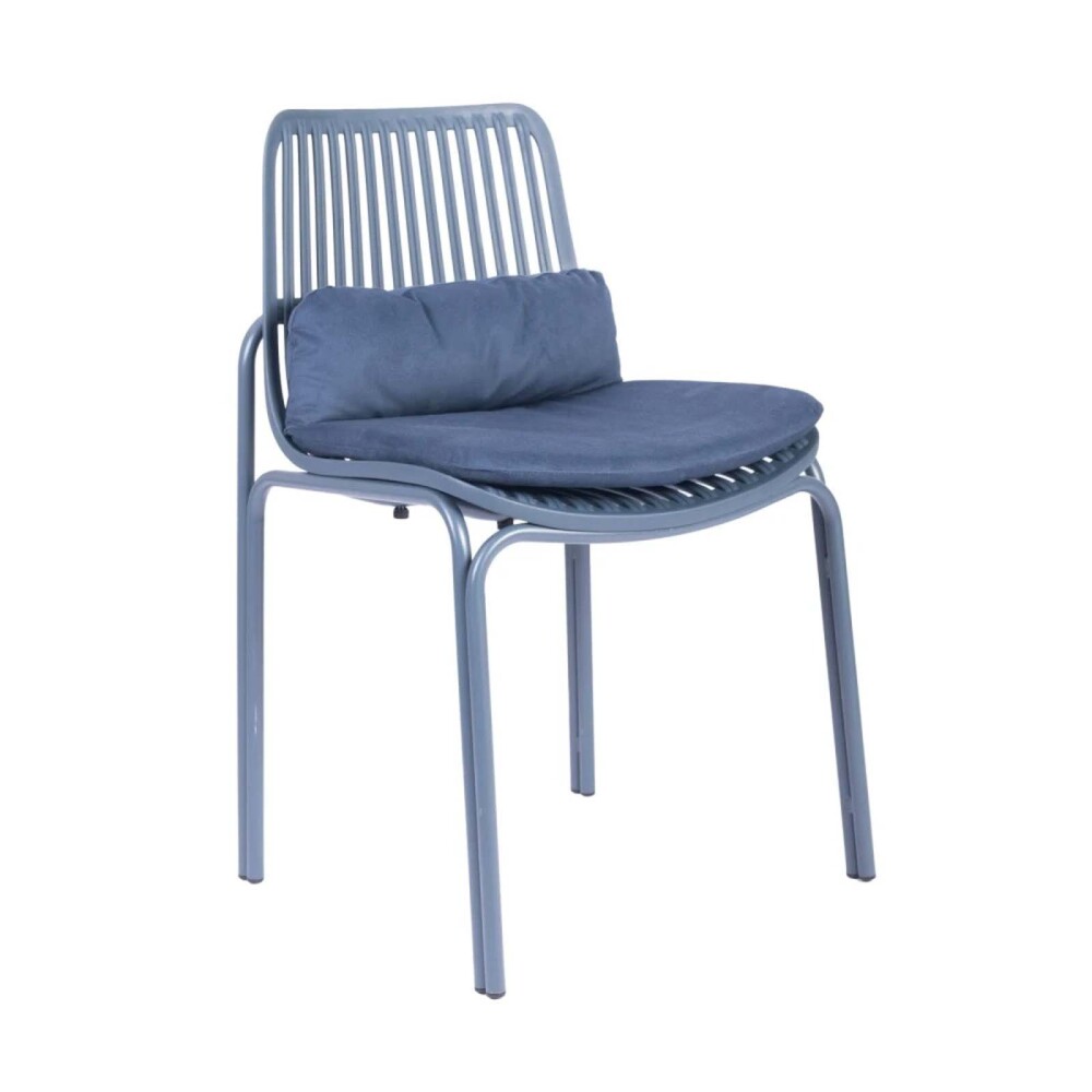 SILLA DE COMEDOR POLIPROPILENO AZUL LISA