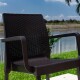 Silla Napoli Simil Ratán Marrón C/ Apoya Brazos Silla Napoli Simil Ratán Marrón C/ Apoya Brazos