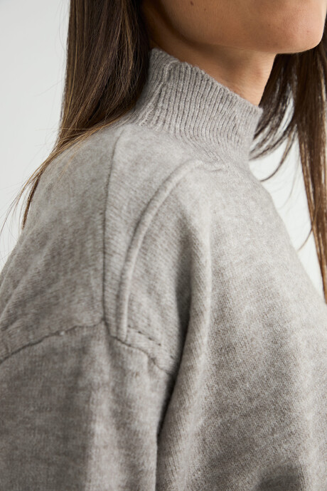 CONJUNTO TEJIDO AZAFRÁN GRIS CLARO