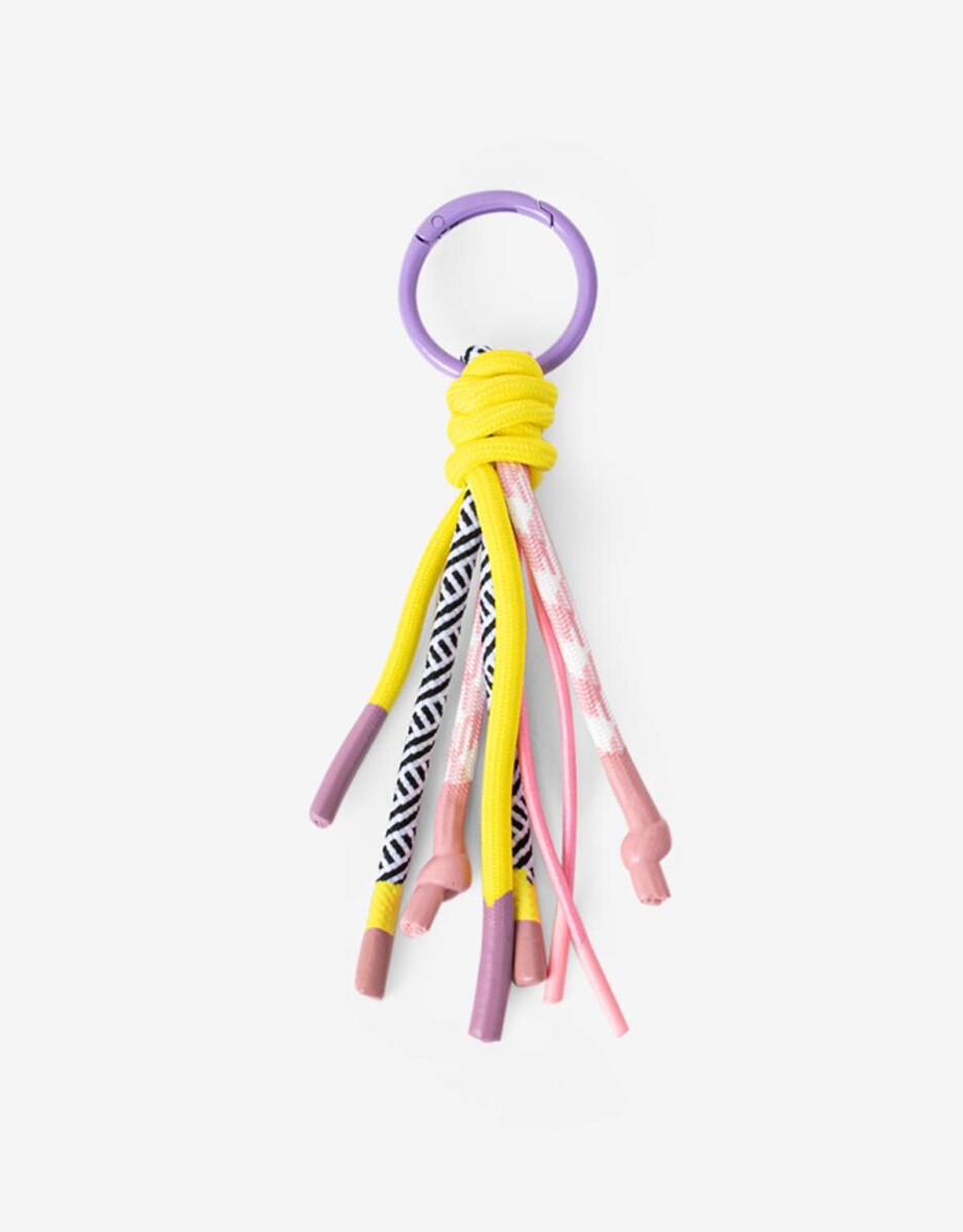 Llavero Y Bag Charm Mix De Cordones - Combinacion Multicolor 