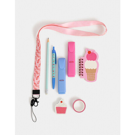 Set De Librería En Vaso Combinacion Multicolor