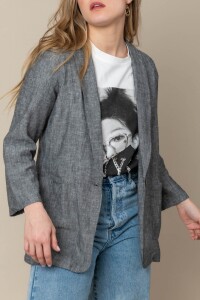 BLAZER CAROL Negro jaspeado