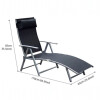 Reposera Plegable Reclinable para Exterior Negro