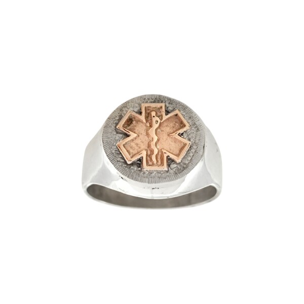 Anillo Profesión Paramédico - Plata y Oro-Sin Piedra-AP5045 ap5043