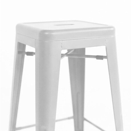 Butaca Taburete Alta Metálica Tolix Puppets Cocina Blanco