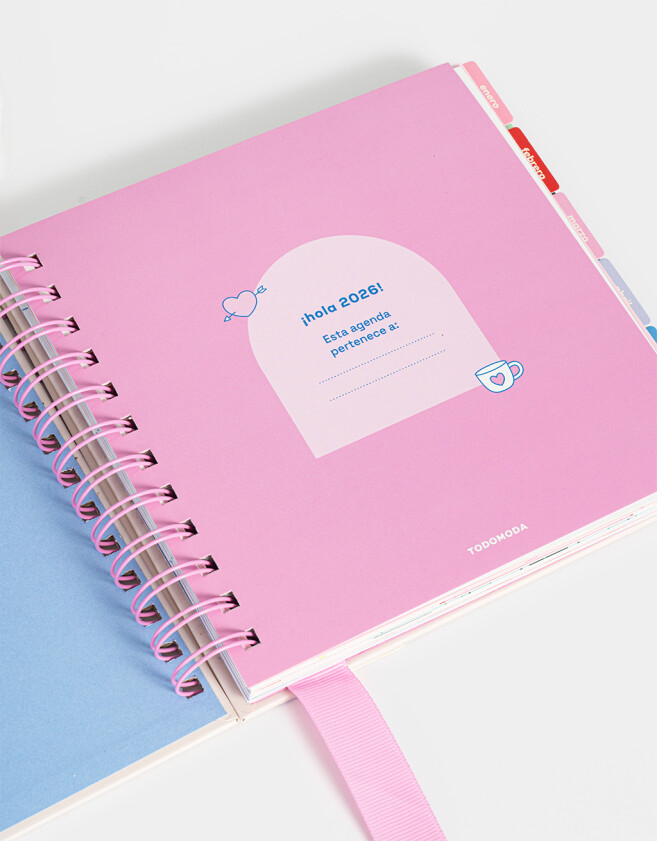 Agendas y Calendarios Estampados Agenda 2026 Con Charm - Combinacion Multicolor