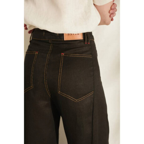 Pantalon Wide Xl Linen Ss26 Pre Venta Negro