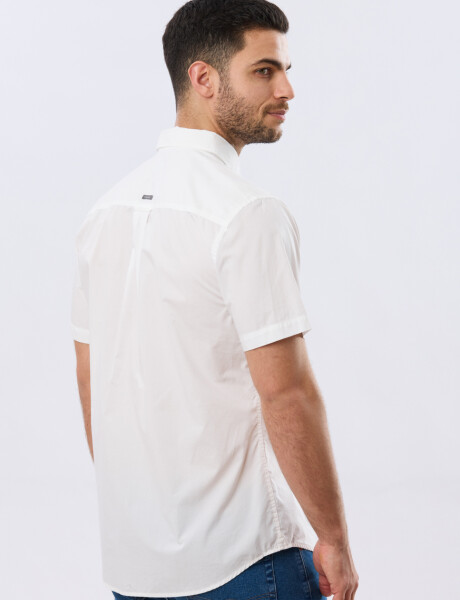 CAMISA LISA DE ALGODÓN Blanco