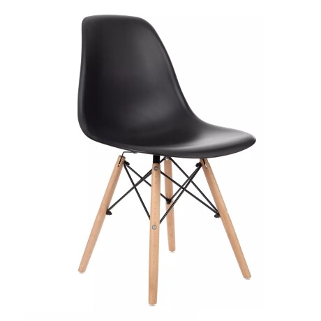 Silla Eames de colores y patas de madera Liso