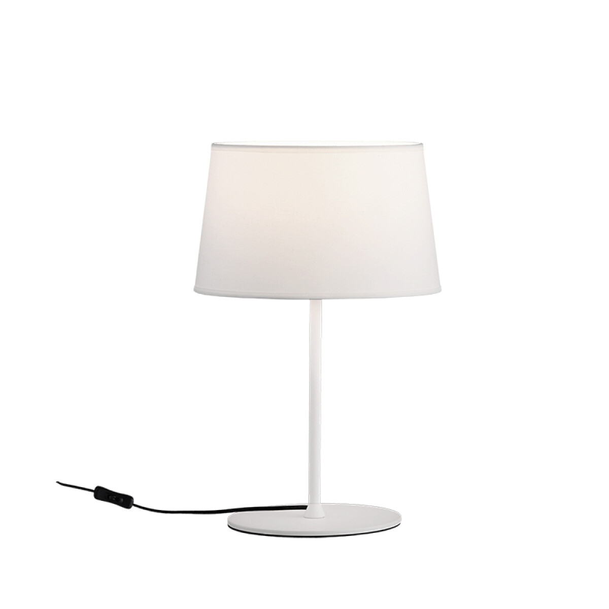 Lámpara mesa E27 pantalla tela blanca Ø270x410mm - BA0016 