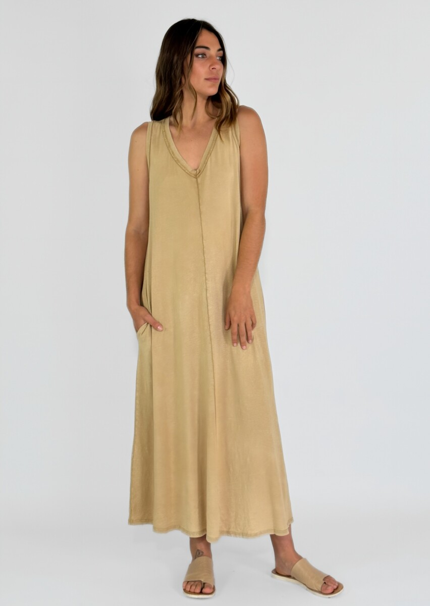 VESTIDO LAZARO - CAMEL 