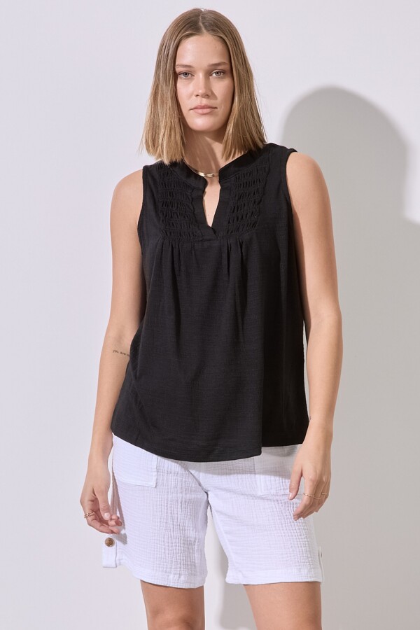 Musculosa Frunces NEGRO