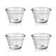 Set x4 Flanera estriada 130ml TRANSPARENTE