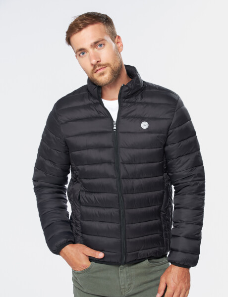 CAMPERA DE ABRIGO CAPITONEADA Negro