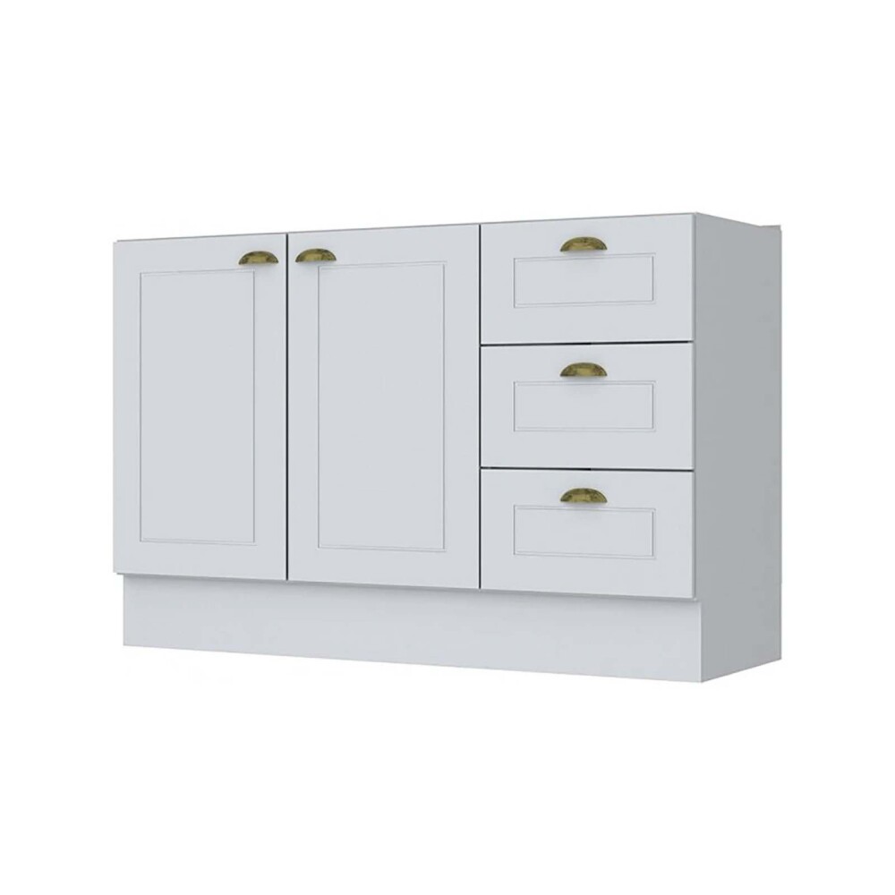 BAJO MESADA 120 CM MDF BLANCO AMERICANA