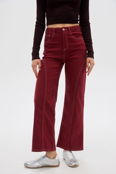 Pantalon Eleme Bordeaux