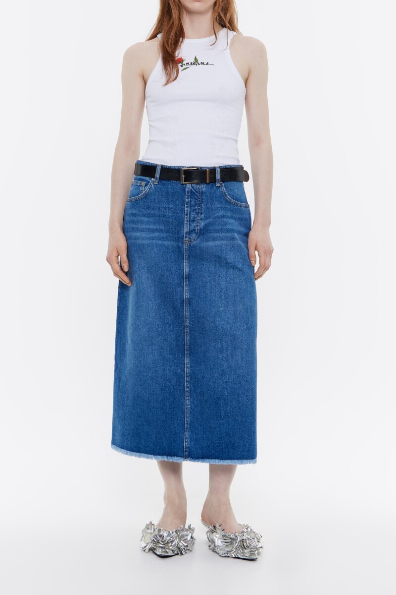 FALDA MIDI DENIM 