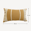 Almohadón con Trenzas y Flecos 50x30cm Beige