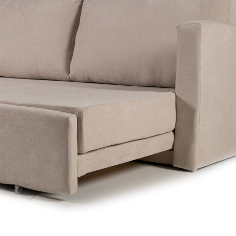 Sofá Cama Mónaco II - Tela Microfibra Berlin 02 (Beige)