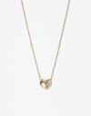 Cadena Corta con Dije Metal Collar Corazón Metal Biplating - Dorado
