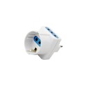 ADAPTADOR DERIVADO 1 SCHUKO 2 MODULAR Blanco