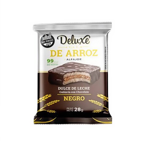 Alfajor Arroz Deluxe DEL009 28GR sin Gluten CHOCOLATE