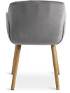 Silla de comedor ADSLEV terciopelo gris/nat Silla de comedor ADSLEV terciopelo gris/nat