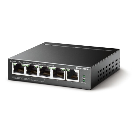 Tp-link - Switch TL-SF1005LP. 5 Puertos RJ45 10/100 Mbps. 4 Puertos Poe. Plug And Play. Carcasa de M 001