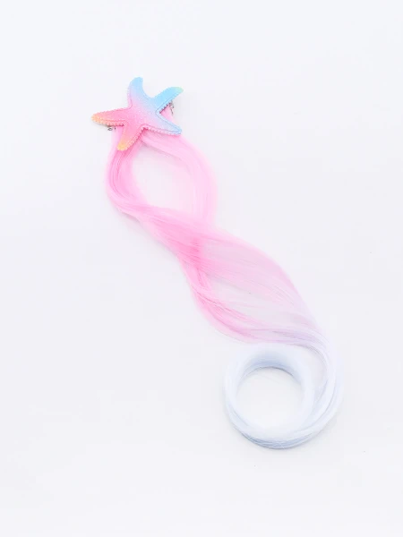 BROCHE CON EXTENSIÓN DE PELO MULTICOLOR