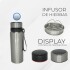 Termo Botella Termica Dellorean 600 ml Acero Inox Display Ax Variante Color Gris