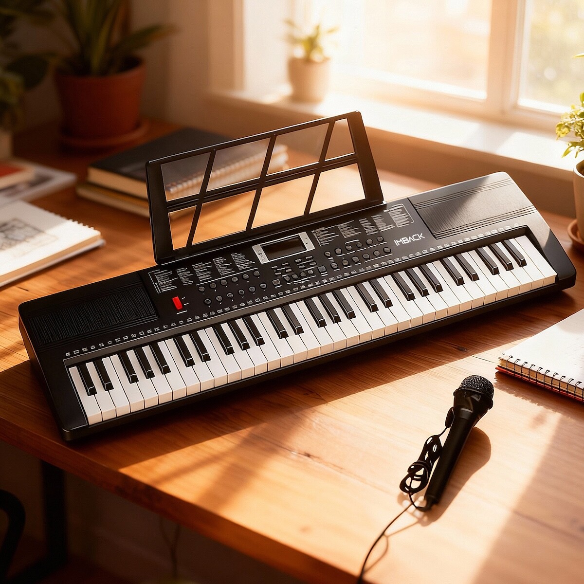 Organo Teclado Musical piano 61 Teclas Microfono 200 Tonos Ritmos Imback Itm008 Imback 