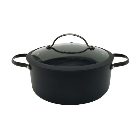 CACEROLA C/ANTIADHERENTE ALUMINIO NEGRO TAPA Y ASA
