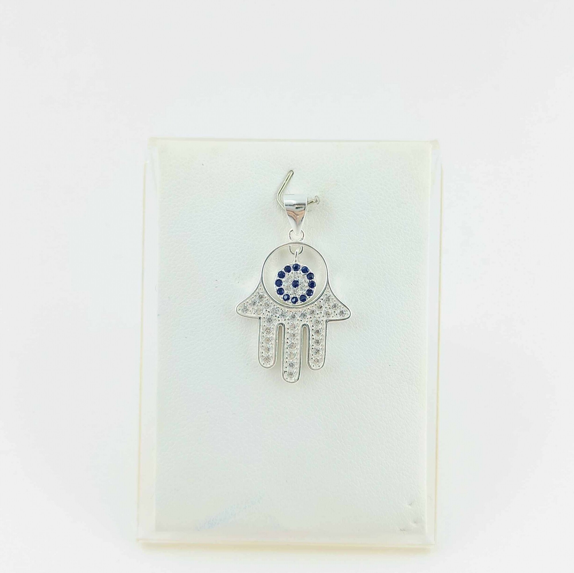 Pendiente largo de plata 925 con cadena y colgante con símbolo de mujer