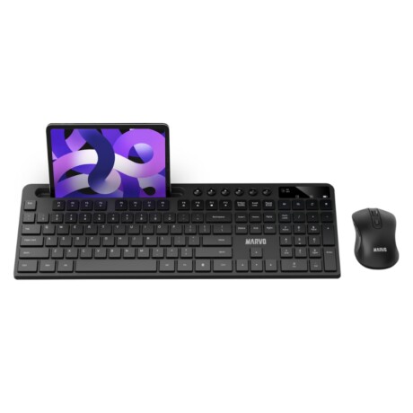 Kit Inalámbrico Marvo Mouse y Teclado C/Soporte para Teléfono KC411W Kit Inalámbrico Marvo Mouse y Teclado C/Soporte para Teléfono KC411W