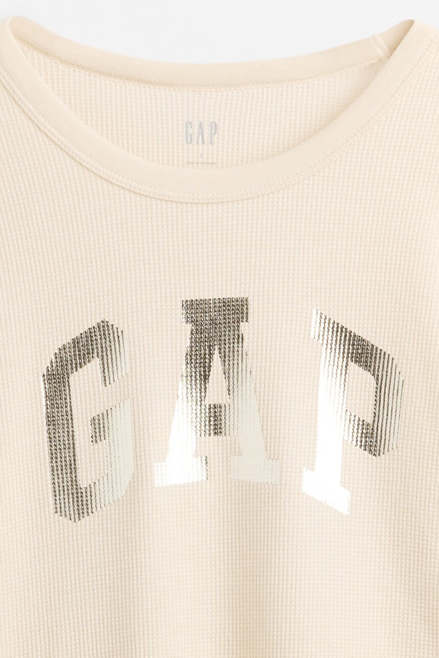 Remera Waffle Manga Larga Mujer Anchorage Cream